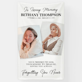 Beerdigung von Life 2 Foto Gedenkfeier Banner