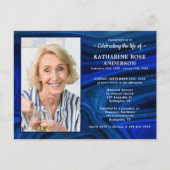 Beerdigung von Life Blue Marble Gedenkfeier Einladungspostkarte (Vorderseite)