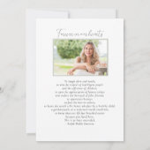 Beerdigung von Life Blue Wildblumen Beerdigung Fot Einladung (Rückseite)