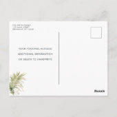 Beerdigung von Life Greenery Chic Beerdigung Geden Postkarte (Rückseite)