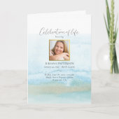 Beerdigung von Life Watercolor Beach Foto Beerdigu Programm (Vorderseite)