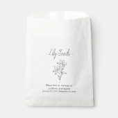 Beerdigung von Lily Seed Geschenktütchen (Vorderseite)