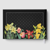 Beerdigung von Loved One Spring Flowers Damask Gästebuch (Rückseite)