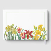 Beerdigung von Loved One Watercolor Frühjahr Blüte Gästebuch (Rückseite)