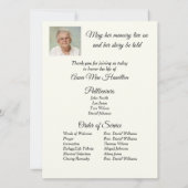 Beerdigung von Ocean Sunrise Einladung (Rückseite)