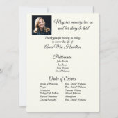 Beerdigung von Ocean Sunrise Einladung (Rückseite)