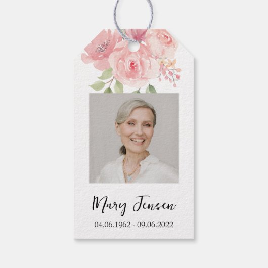 Beerdigung von Rose-Seed-Packet Geschenkanhänger (Rückseite)