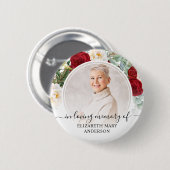 Beerdigung von Rote Rosen mit liebem Gedächtnis, B Button (Vorne & Hinten)