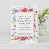 Beerdigung von Sukkulenten Feier des Lebens Einladung (Stehend Vorderseite)