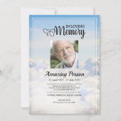 Beerdigung von Tauben und Himmel Einladung (Vorderseite)