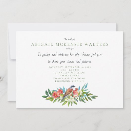 Beerdigung von Vogel und Granatapfel Feier Danke (Vorderseite)