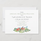 Beerdigung von Vögeln und Granatapfel anlässlich d Dankeskarte (Vorderseite)