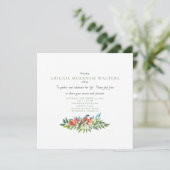 Beerdigung von Vögeln und Granatapfel - Lebensfeie Einladung (Stehend Vorderseite)