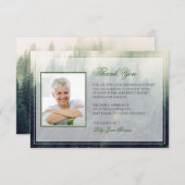 Beerdigung von Wäldern Danke, dass Sie Card Memori Dankeskarte (Vorne/Hinten)