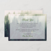 Beerdigung von Wäldern Danke, dass Sie Card Memori Dankeskarte (Vorne/Hinten)