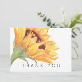 Beerdigung von Wasserfarben-Sonnenblumen Danke (Stehend Vorderseite)