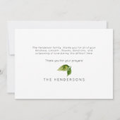 Beerdigung von Wasserfarben-Sonnenblumen Danke (Rückseite)