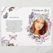 Beerdigung von White Orchids Butterfly Flyer (Vorne)