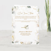 Beerdigung von White Rose Gold Floral Programm (Rückseite)