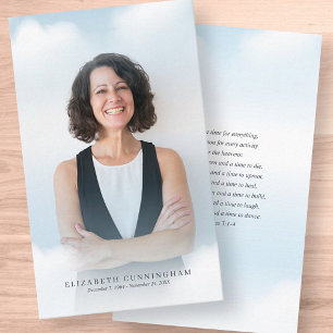 Beerdigung von Wolken im Himmel Modernes Foto Visitenkarte