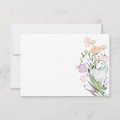 Beerdigung Wasserfarben Wildblumen Danke (Rückseite)