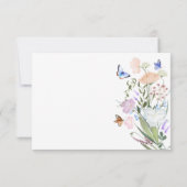 Beerdigung Wasserfarben Wildblumen Schmetterling D Dankeskarte (Rückseite)