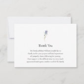 Beerdigung Wasserfarbenflora Dankeschön Karte (Vorderseite)