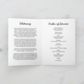 Beerdigung | White Gold Order of Service Card Programm (Innenseite)