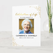 Beerdigung | White Gold Order of Service Card Programm (Vorderseite)