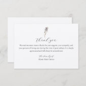 Beerdigung Wildblume floral Danke Note Card (Vorne/Hinten)