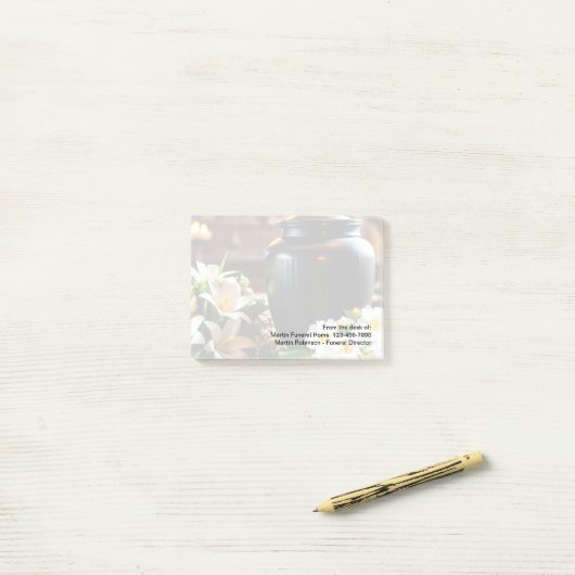 Beerdigung Zuhause Beerdigung Director Simple Post-it Klebezettel (Auf Schreibtisch)