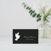 Beerdigung Zuhause Service Schwarz-weiße Taube QR- Visitenkarte (Stehend Vorderseite)