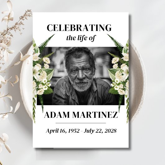 Beerdigung zur Beerdigung der Lebensblume Einladung