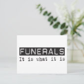 Beerdigungen Postkarte (Stehend Vorderseite)