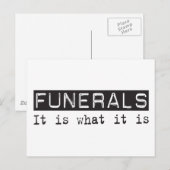 Beerdigungen Postkarte (Vorne/Hinten)