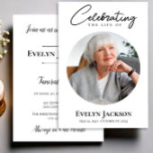 Beerdigungsankündigung,Foto des Gedenkdienstes Einladung