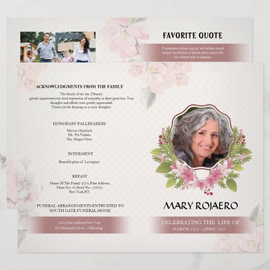 Beerdigungsauftrag des Flyers des Dienstprogramms (Vorne/Hinten)