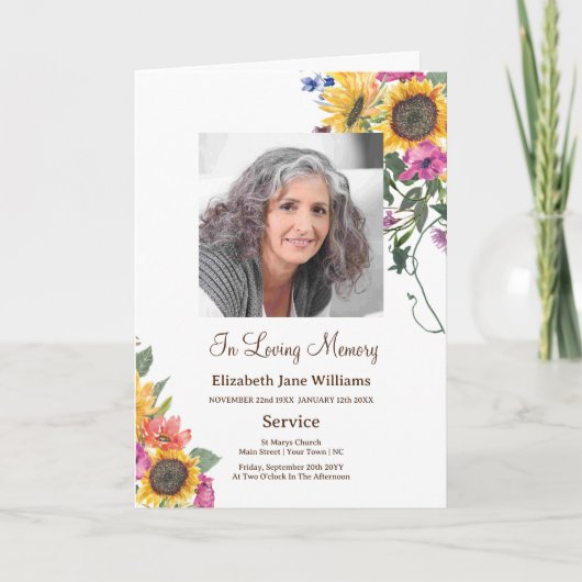 Beerdigungsauftrag des Fotos Karte (Vorderseite)