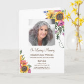 Beerdigungsauftrag des Fotos Karte (Gelbe Blume)