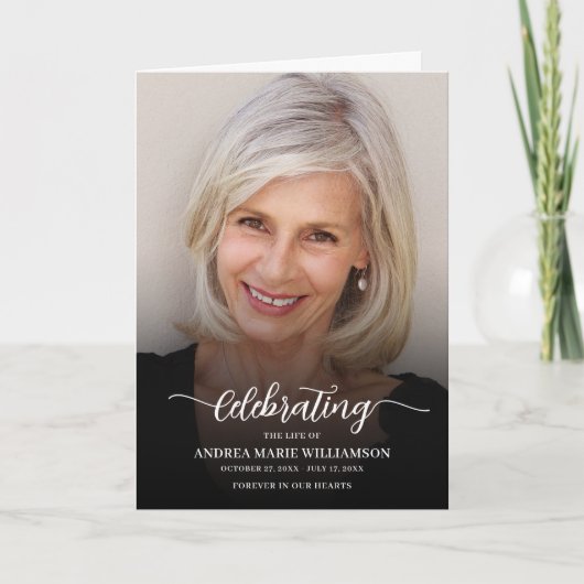 Beerdigungsauftrag des Fotos Programm (Vorderseite)