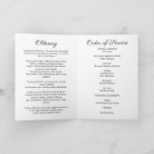 Beerdigungsauftrag des Fotos Programm (Innenseite)