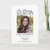 Beerdigungsauftrag des Fotos Programm (Vorderseite)