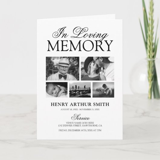 Beerdigungsauftrag des Fotos Service 5 Programm (Vorderseite)