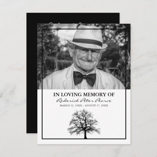 Beerdigungsauftrag | Elegant Tree Vielen Dank (Vorne/Hinten)