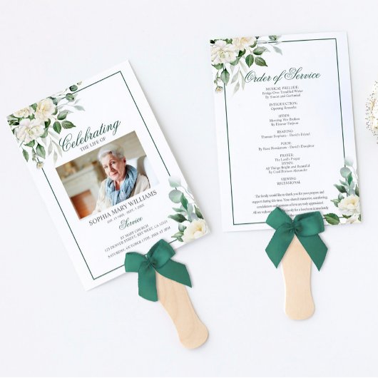 Beerdigungsauftrag|Eukalyptus Weiße Blüte Fächer