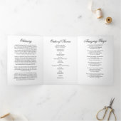 Beerdigungsauftrag Eulogie FotoCollage Dreifach Gefaltete Einladung (Innenseite)