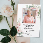 Beerdigungsauftrag Feier Pastel Blume Flyer