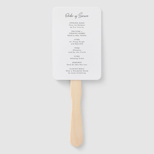 Beerdigungsauftrag | Feiern des Lebens Fächer (Rückseite)