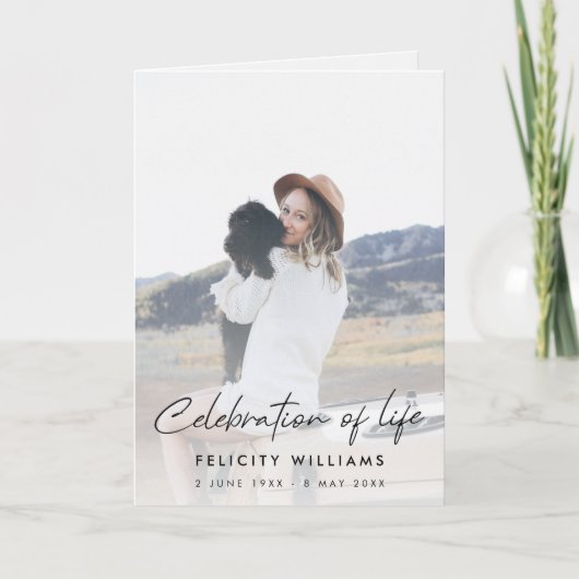 Beerdigungsauftrag | Feiern des Lebens Programm (Vorderseite)