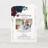 Beerdigungsauftrag & florales Gedenkprogramm Karte (Vorderseite)